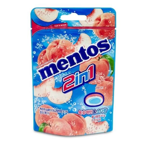 Mentos Duo Kyoho Peach & Soda 45g