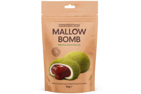 NOLOVE Mallow Bomb Milk Chocolate & Pistachio 100 g