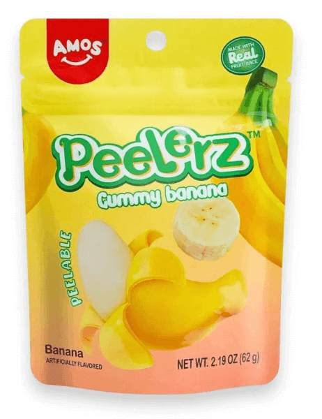 Amos Peelerz Gummy - Banana 65g