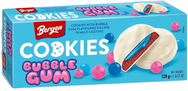 Bergen Cookies Bubble Gum 128 g