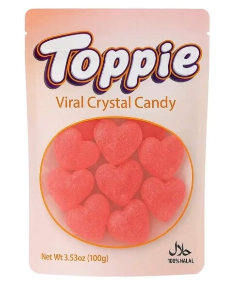Toppie Viral Crystal Candy - Erdbeere Halal 100g