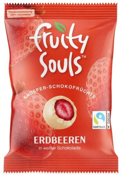 Schokofrüchte - Erdbeeren weiße Schokolade 80g