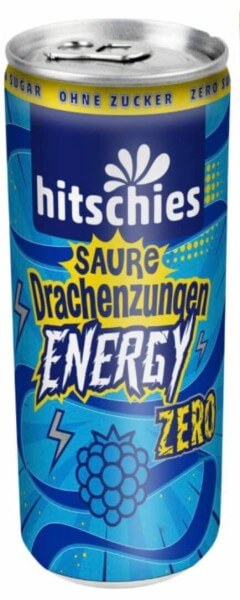 Hitschies Saure Drachenzungen Energy Himbeergeschmack Zero 250 ml Dose
